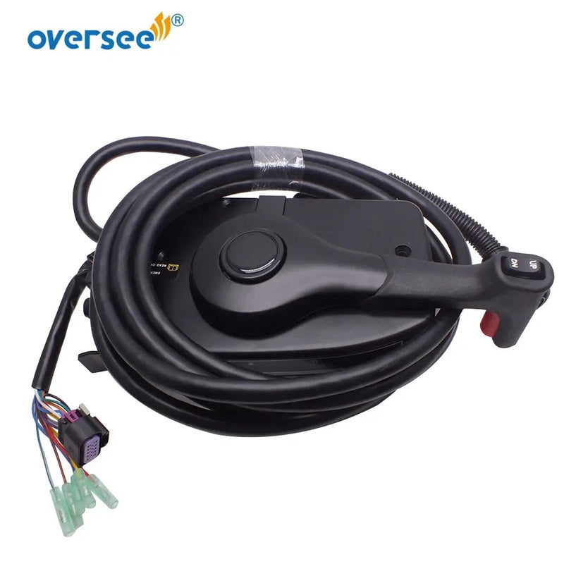Oversee Marine 881170A13 Caja de control remoto con cable de 14 pines y 15 pies, reemplazo de montaje lateral para motor fueraborda Mercury de 2 tiempos