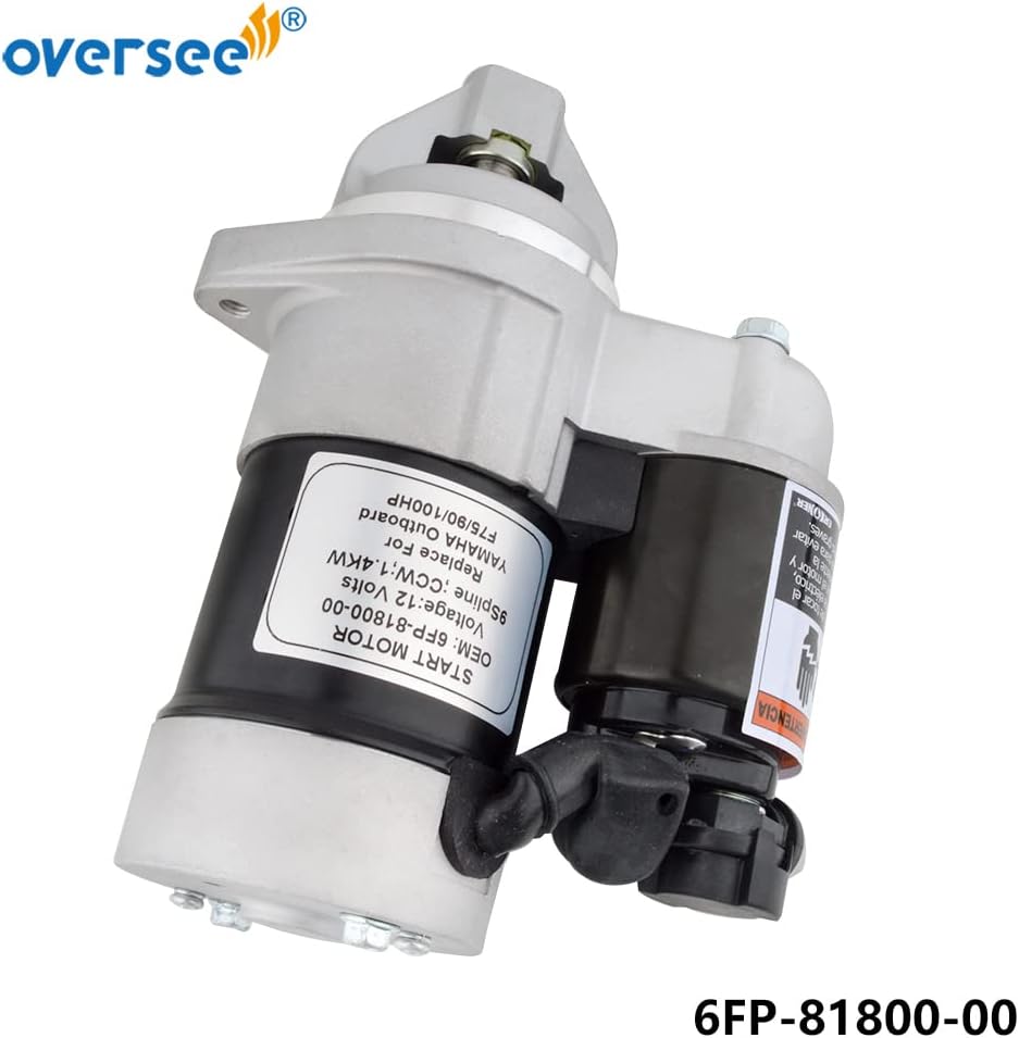 OVERSEE 6FP-81800-00-00 Starting Motor Assy for Yamaha F75 F90 75HP 90HP Outboard Engine