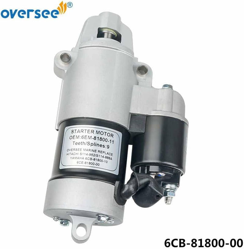 OVERSEE 6CB-81800-00 Starter Motor for Yamaha Outboard Motor