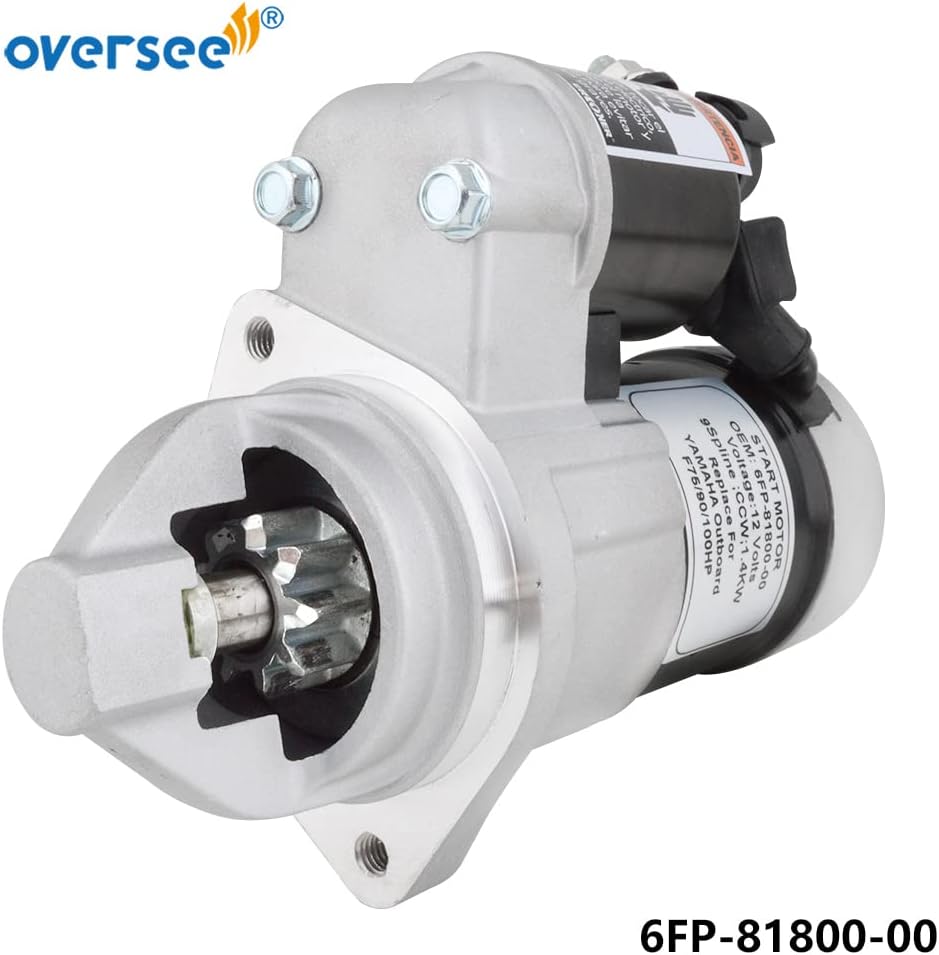 OVERSEE 6FP-81800-00-00 Starting Motor Assy for Yamaha F75 F90 75HP 90HP Outboard Engine