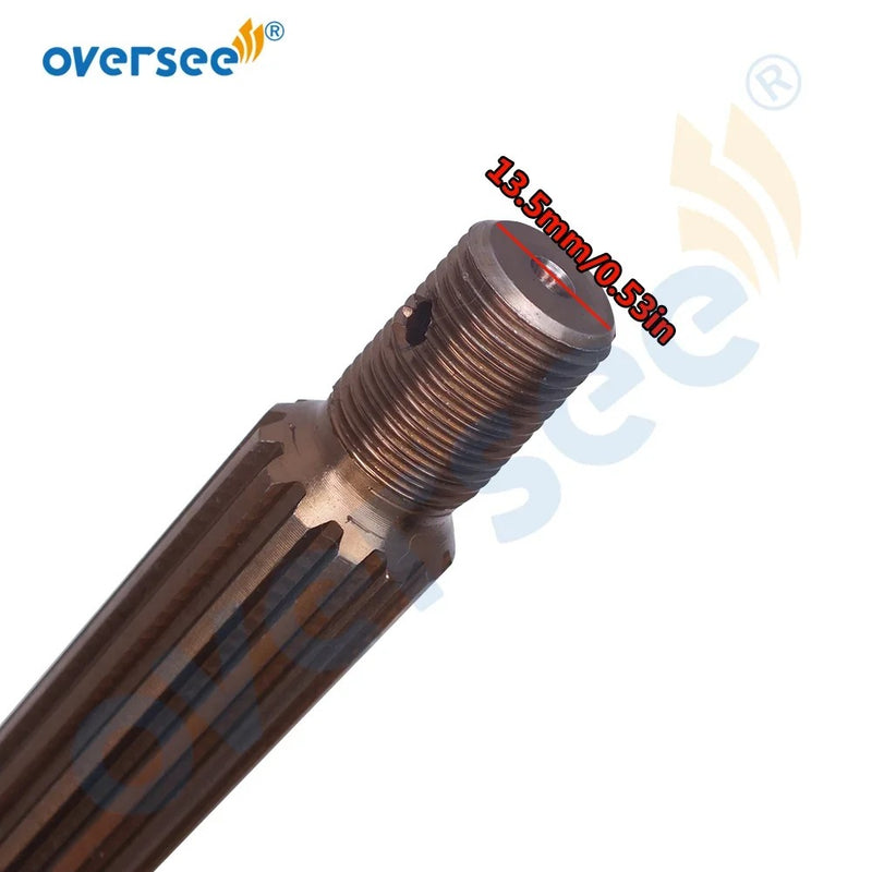 Oversee Marine 697-45611-00 Reemplazo del eje de hélice para motor fueraborda Yamaha 48HP 55HP de 2 tiempos