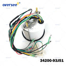 34200-93J51 White Multifunction Tachometer for Suzuki DF40 F60 DF140 DF200 40-200HP Outboard Engine