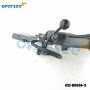Oversee Marine 692-W0084 Reemplazo del conjunto de la manija del timón de dirección para motor fueraborda Yamaha Parsun 75HP de 2 tiempos 692-W0084-11-4D