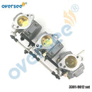 3301-9012 Carburetor Set For Mercury/Mariner 2T 3cyl 70-75-80-90 HP Outboard