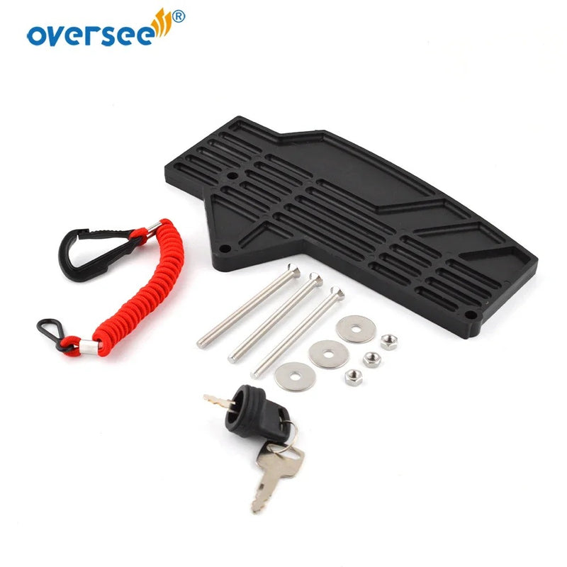 881170A3 Remote Control Box with 8 Pins for Mercury Quicksilver Outboard Engine with Emergency Lanyard Side Mount
