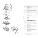 853720A09 853720A6 853720A12 Carburetor Set For Mercury 40HP Lightning XR 50HP Outboard Engine