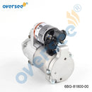 6BG-81800 Starter Motor For Yamaha Outboard Motor 4 Stroke F25 T25 F40 6BG-81800-00