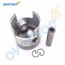 2pcs 8M0103789 Piston Kit STD 803678A1 Ring Set For Mercury Outboard 2T 15-18HP