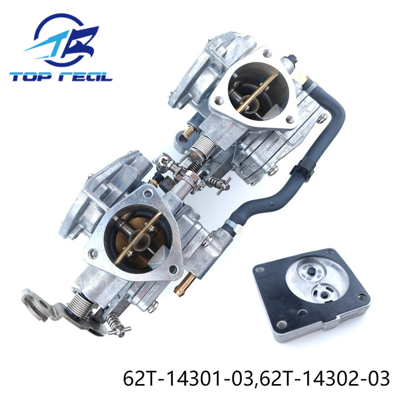 Topreal 62T-14301 + 62T-14302 Carburetor Assembly for Yamaha Waverunner XL700 Outboard Engine