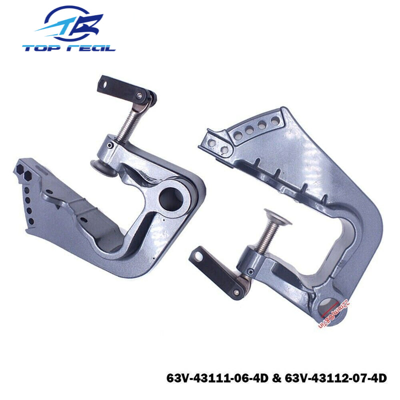 Topreal Yamaha 63V-43111 & 63V-43112 BRACKET CLAMP SET For 2T 9.9HP 15HP Yamaha Outboard Motor