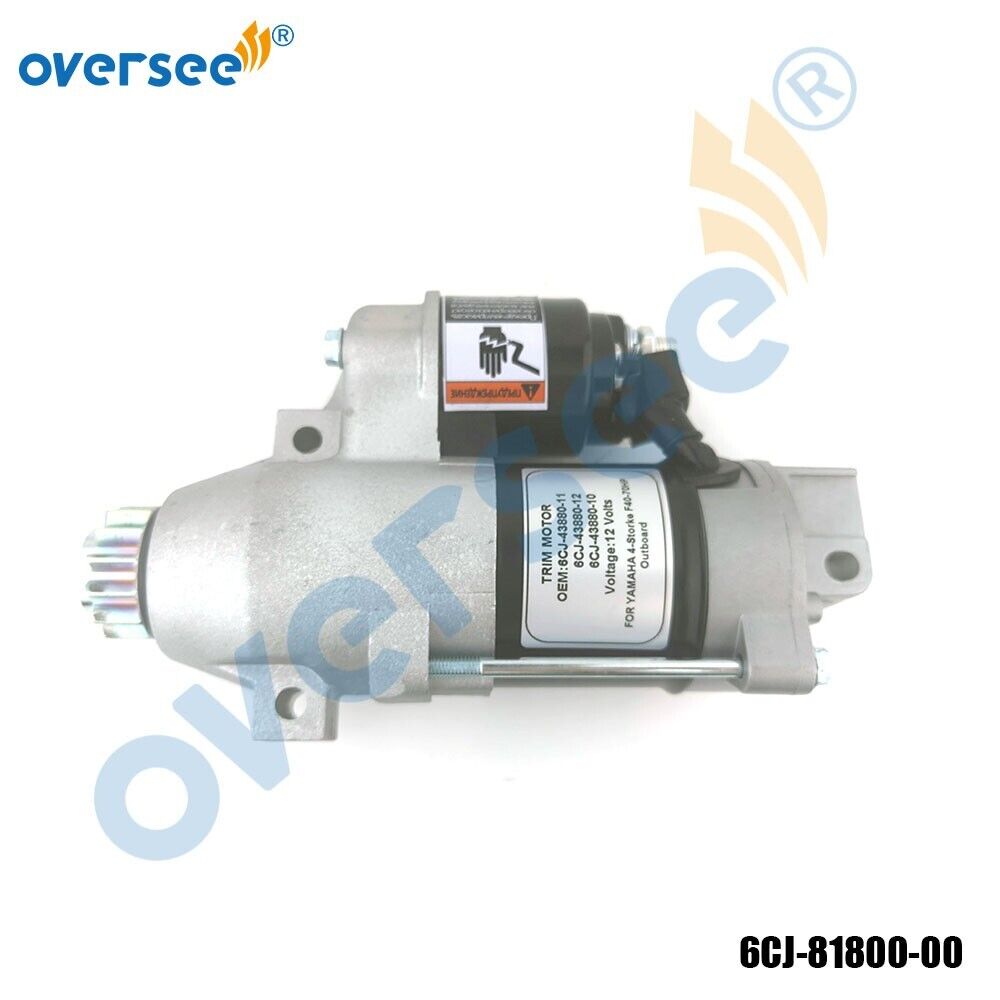 6CJ-81800 Starter Motor For YAMAHA F115TJR TLR S114-838A Outboard Engine 6CJ-81800-10