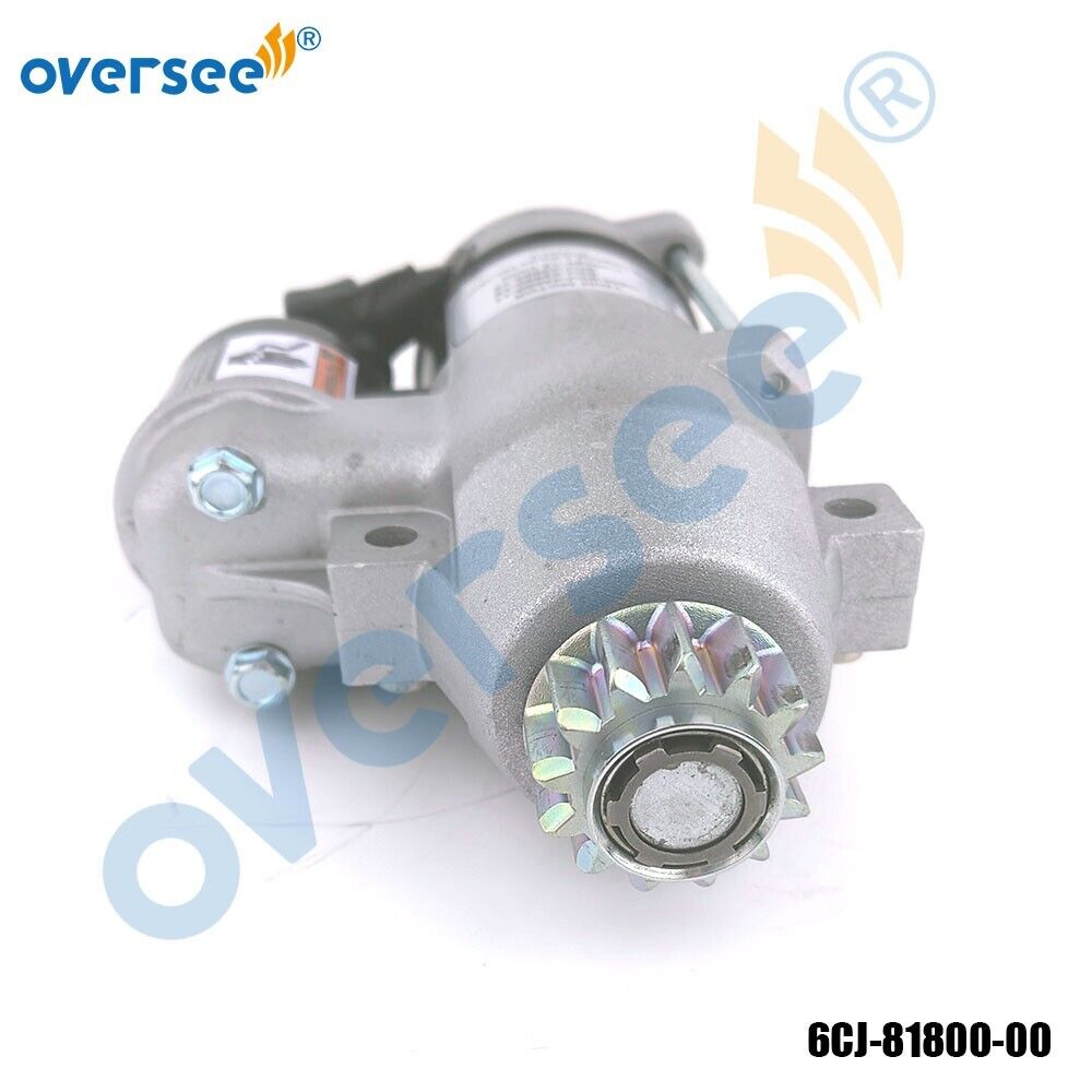 6CJ-81800 Starter Motor For YAMAHA F115TJR TLR S114-838A Outboard Engine 6CJ-81800-10