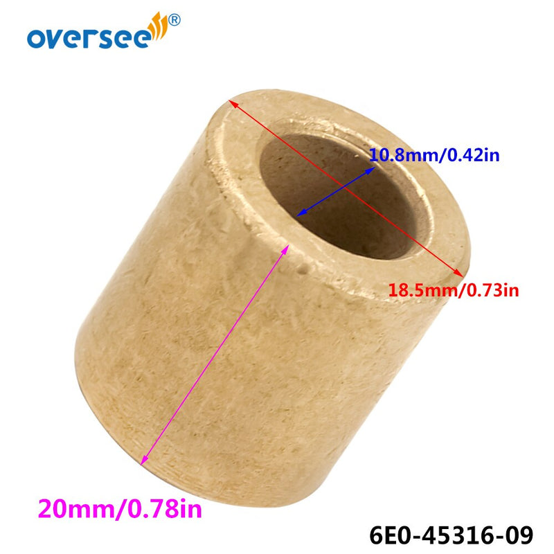 6E0-45316-09 Copper Bush, Driver Shaft For Yamaha Outboard Motor 2T 4HP 5HP 6E0; 6E3 HDX Powertec 6E0-45316-00