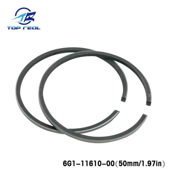 Topreal 6G1-11610-00; 647-11610 Piston Ring Set STD For Yamaha Diameter 50mm 6HP 8HP 4HP Outboard Engine