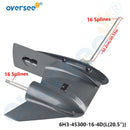 6H3-45300 Lower Unit Assy Long Shaft for Yamaha 60HP 70HP 2-Stroke Outboard Engine 6H3-45300-16-4D 6H3-45300-20-8D