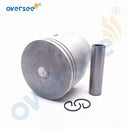 2pcs 8M0103789 Piston Kit STD 803678A1 Ring Set For Mercury Outboard 2T 15-18HP