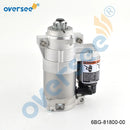 6BG-81800 Starter Motor For Yamaha Outboard Motor 4 Stroke F25 T25 F40 6BG-81800-00