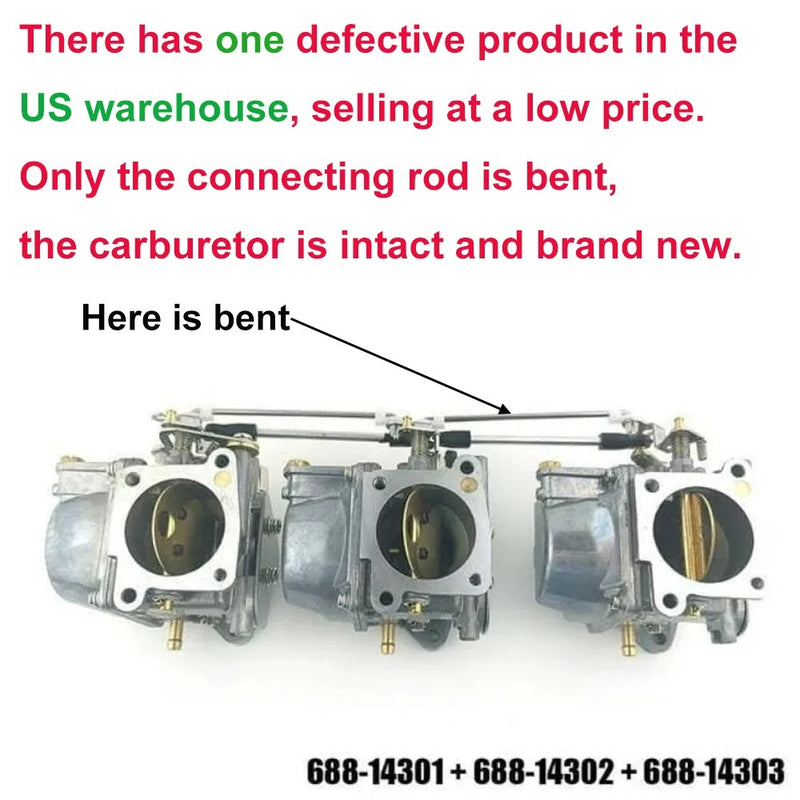 Supervisar Marine Up 688-14301; Medio 688-14302; Abajo 688-14303; Reemplazo de carburador T85-05160200 para motor fueraborda Yamaha Parsun Makara 85HP 90HP de 2 tiempos