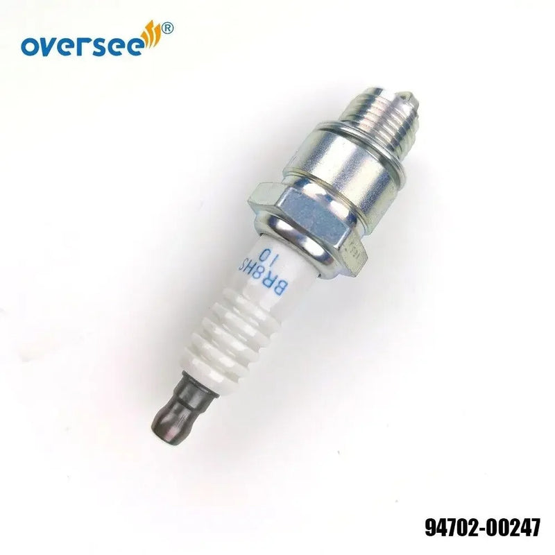 Oversee marine 94702-00247 Bujía (BR8HS-10) para motor fueraborda Yamaha de 2 tiempos 20-250HP