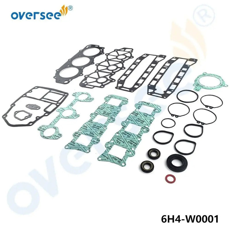 Oversee Marine 6H4-W0001-01 Kit de juntas de cabezal de potencia de repuesto para motor fueraborda Yamaha de 2 tiempos y 3 cilindros