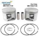 6R5-11631-11-93 + 6R5-11642-11-93 Piston Kit STD For Yamaha 2-Stroke 115HP 130HP Outboard Engine (90mm)