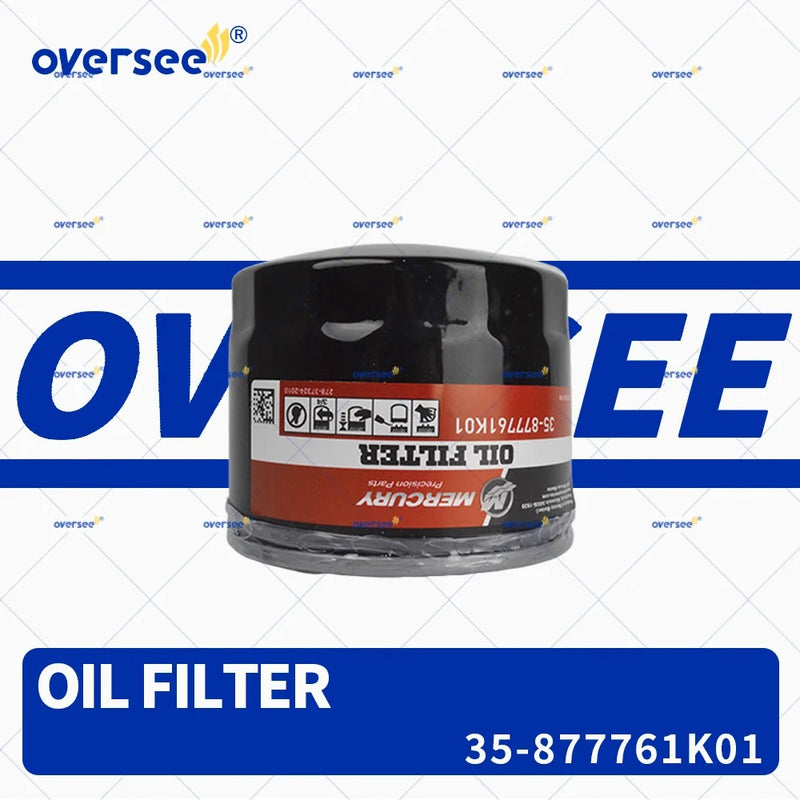 35-877761K01 Oil Filter For Mercury Mercruiser Quicksilver 75-115HP 4-Stroke Outboard Engine 35-877761Q01