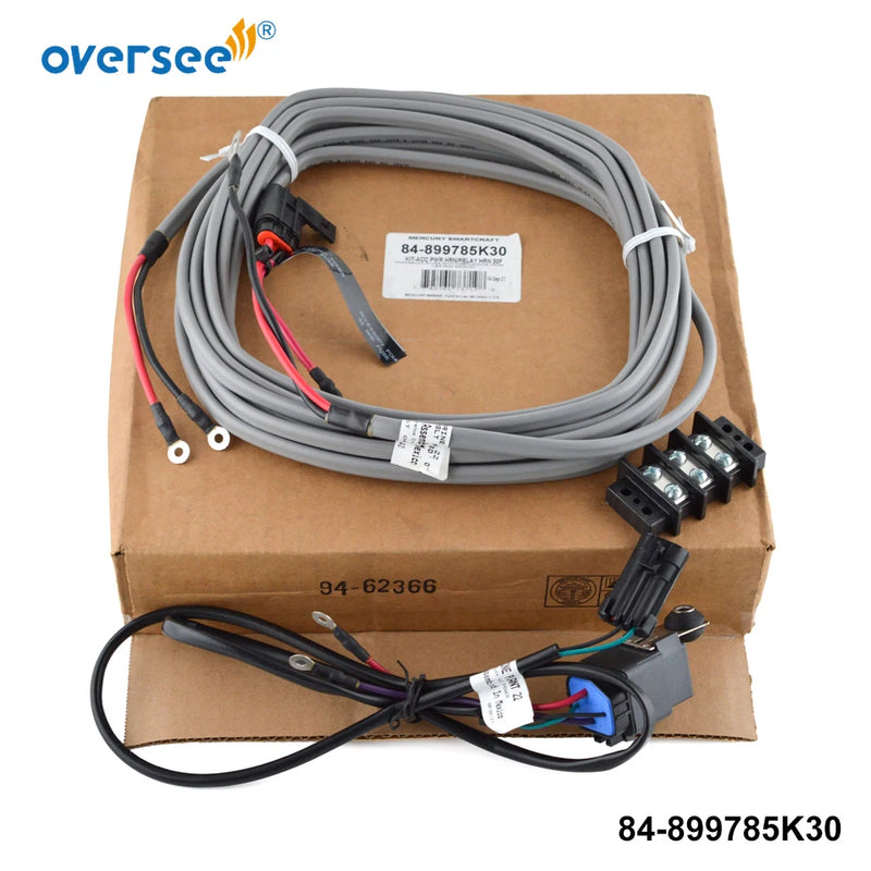 Topreal 84-899785K30 Power Horn Relay Kit for Mercury Power Harness & Relay Harness Kit 30 Ft 899785K30