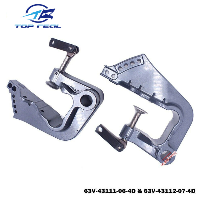 Topreal Yamaha 63V-43111 & 63V-43112 BRACKET CLAMP SET For 2T 9.9HP 15HP Yamaha Outboard Motor