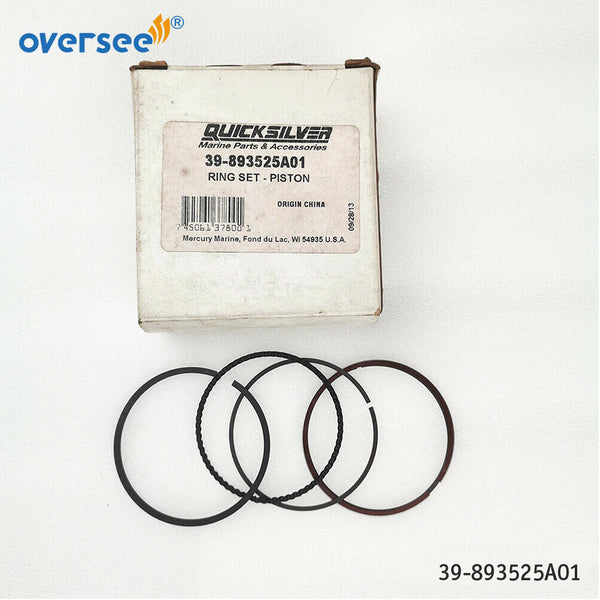 Oversee Marine 893525A01 活塞环套件标准适用于 Mecury 舷外发动机 Mercruiser Quicksilver 30-60HP ；39-893525A01