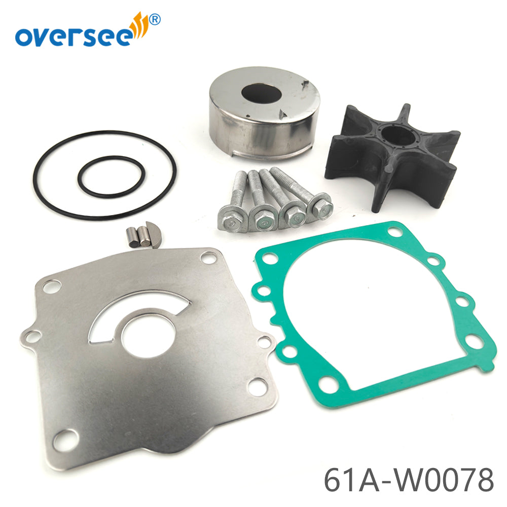 61A-W0078-A1 Impeller Water Pump Repair Kit with Housing Fits YAMAHA Outboard 115 150 175 200 225 250 300HP V6 Replace 18-3396