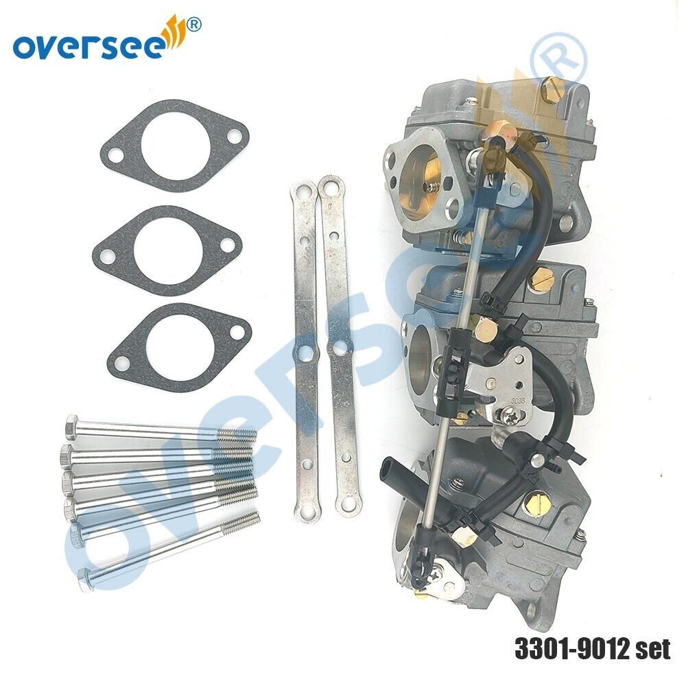 Oversee marine 3301-9012 CARBURETOR SET For MERCURY/MARINER 2T 3 CLY 70-75-80-90HP Outboard