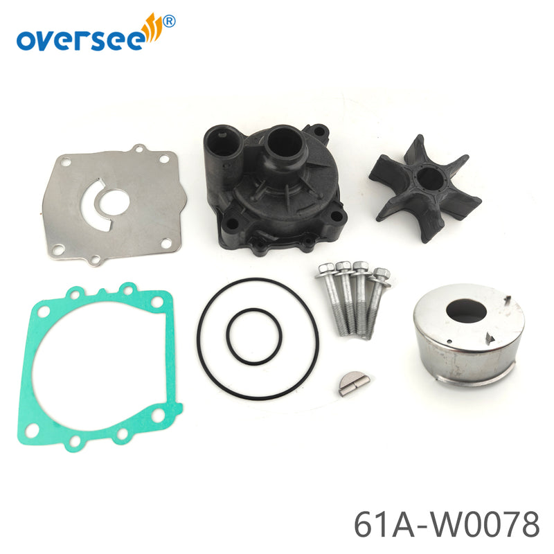 61A-W0078-A1 Kit de reparación de bomba de agua impulsor con carcasa compatible con fueraborda YAMAHA 115 150 175 200 225 250 300HP V6 Reemplazar 18-3396