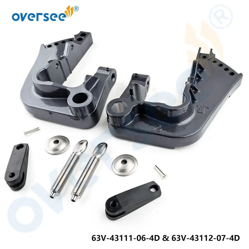 Topreal Yamaha 63V-43111 & 63V-43112 BRACKET CLAMP SET For 2T 9.9HP 15HP Yamaha Outboard Motor