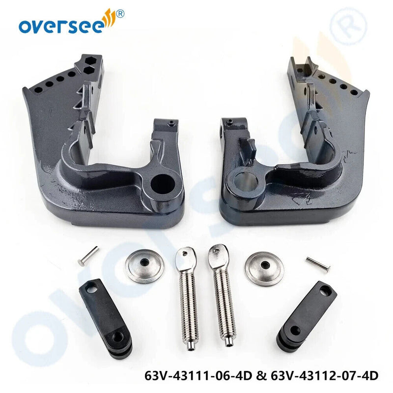 Topreal Yamaha 63V-43111 & 63V-43112 BRACKET CLAMP SET For 2T 9.9HP 15HP Yamaha Outboard Motor