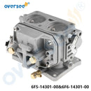 Topreal 6F5-14301-00 6F6-14301-00-00 Conjunto de carburador para Yamaha 40HP J fueraborda de 2 tiempos