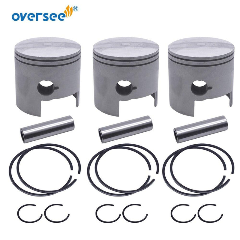 688-11636 Piston Kit 688-11605 Piston Ring +050 For Yamaha Outboard Motor 2T 75HP 85HP 90HP Parsun T85 Oversize 050 | oversee marine