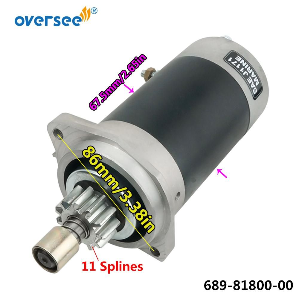 689-81800 Outboard Motor Starter For YAMAHA Outboard 25HP 30HP 689-81800-13 Or 689-81800-12 61T 61N 695 69S 61N-81800 Oversee Marine Store