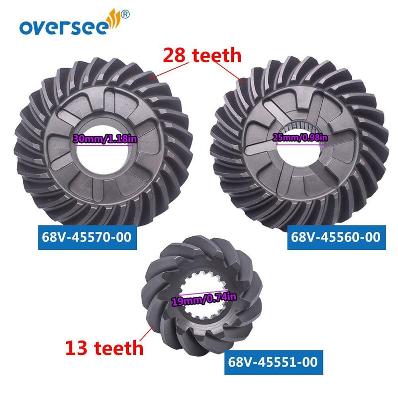 68V Gear Kit For Yamaha Outboard Motor 4T F75 F90 F115 28 teeth Forward Reverse Gear 68V-45560;68v-45570 Pinion 68V-45551-00 | oversee marine