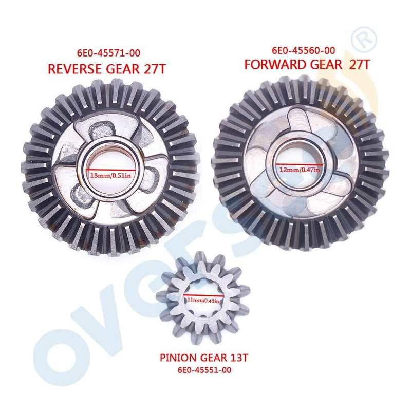 6E3 Gear Set For Yamaha Outboard Motor 2T 4HP 5HP With Forward Gear 6E0-45560 Reverse 6E0-45570 Pinon 6E0-45551 Oversee Marine Store
