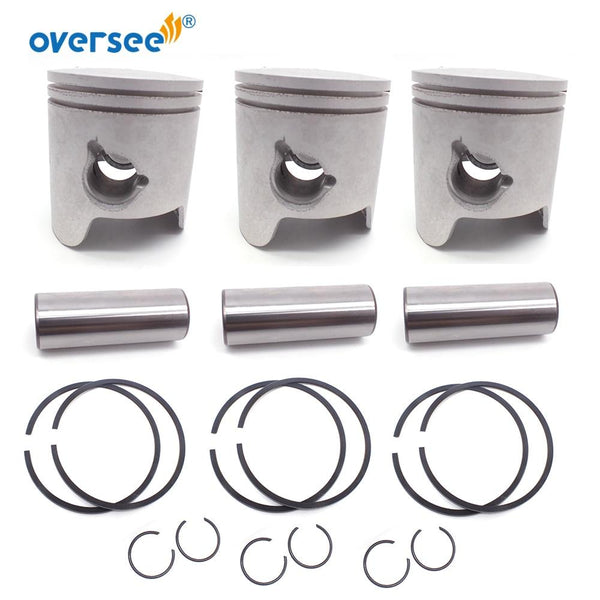 6K5-11636 Piston And Ring 6K5-11601-22 +050 For Yamaha Outboard Motor 2T 60HP 3CYL Parsun T60 6K5-11636-03;6H3-11601-22 | oversee marine