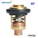 75692 Thermostat & Seal For Mercury Mariner Outboard Motor 75692Q2 60C/143F Sierra 18-3553 5HP to 50HP | oversee marine