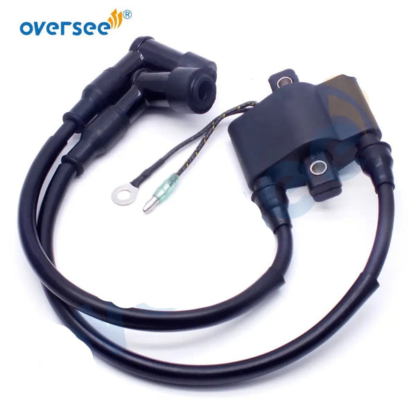 Oversee Marine 3A0-06048 Ignition Coil Replacement For Tohatsu Mercury Outboard Motor Parts 25 30HP 3A0-06048-1 160643 8M0047311 with Plug Cap Outboard Engine Top Real