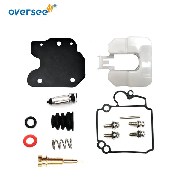 Oversee Marine 62Y-W0093-10; 62Y-W0093-11 Carburetor Repair Kit Replacement For Yamaha 50HP 4 Stroke Outboard Engine Top Real