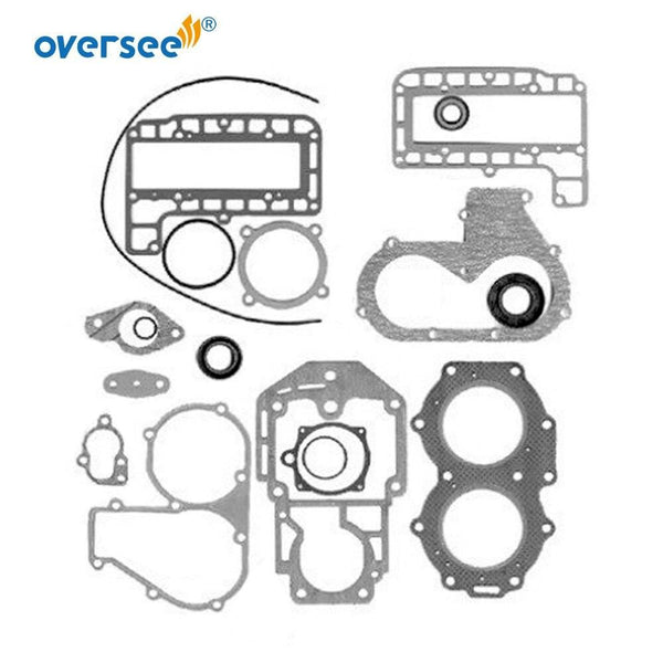 Oversee Marine 695-W0001; 695-W0001-03; 695-W0001-00 Power Head Gasket Kit Replacement For Yamaha 25HP 2 Stroke Outboard Engine Top Real