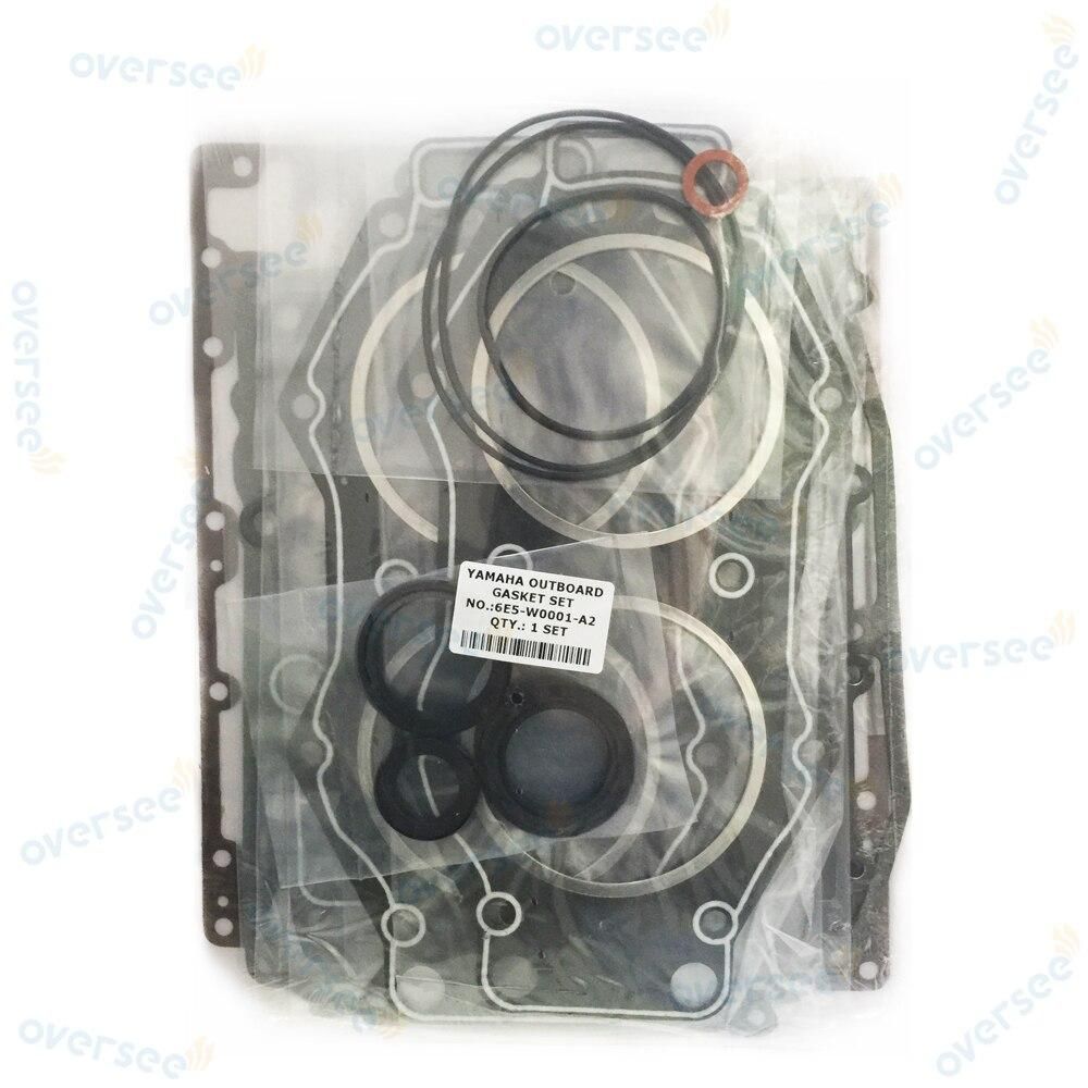 Oversee Marine 6E5-W0001; 6E5-W0001-01; 6E5-W0001-A2; 6F3-W0001 Power Head Gasket Kit Replacement For Yamaha V4 100-130HP 2 Stroke Outboard Engine Top Real