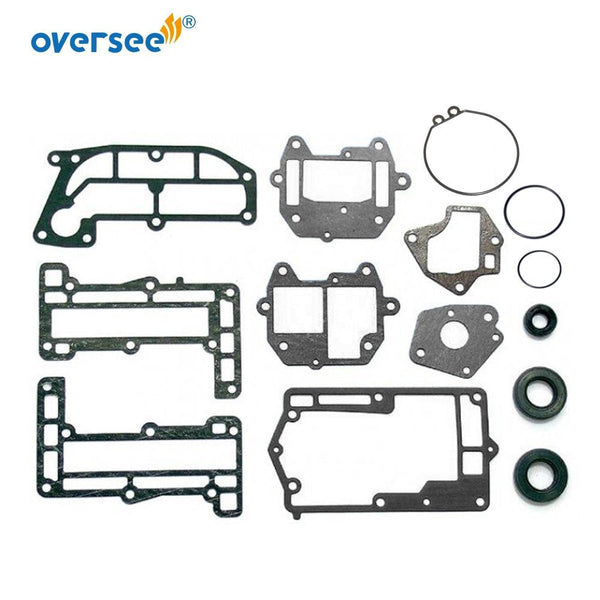 Oversee Marine 6G1-W0001; 6G1-W0001-21; 6G1-W0001-C1; 6G1-W0001-02 Lower Casing Gasket Kit Replacement For Yamaha 6HP 8HP 2 Stroke Outboard Engine Top Real