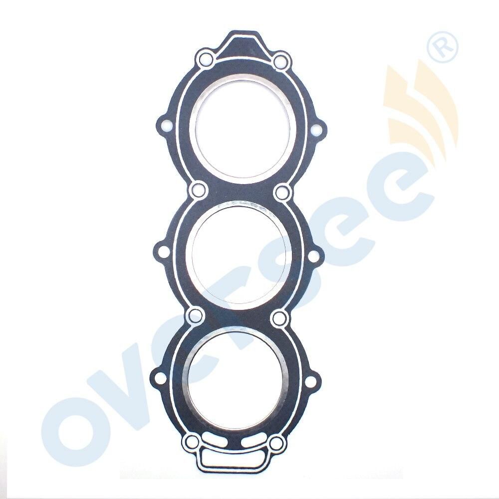Oversee Marine 6H3-11181; 6H3-11181-01; 6H3-11181-00 Cylinder Head Gasket Replacement For Yamaha Parsun Hidea Seapro 60HP 70HP 2 Stroke Outboard Engine Top Real