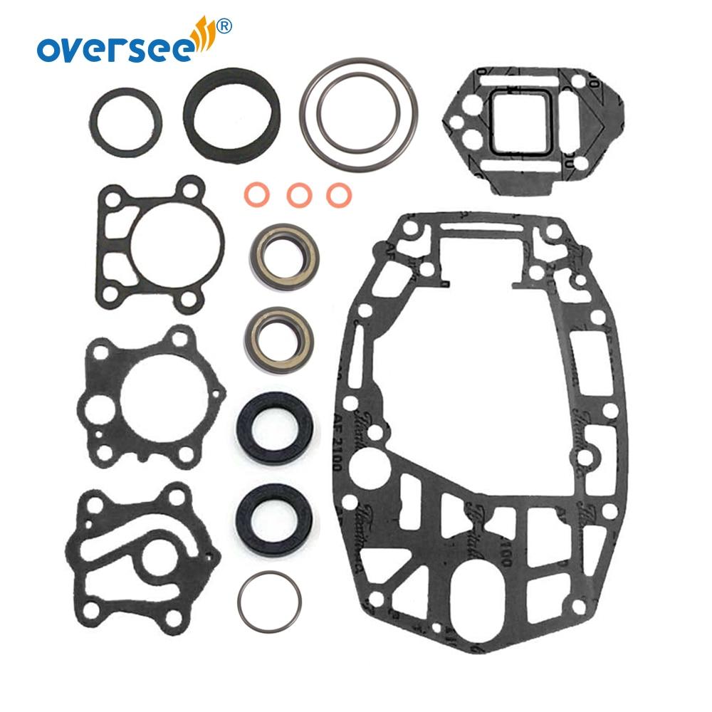 Oversee Marine 6H4-W0001; 18-2792; 6H4-W0001-21 Gear Box Gasket Kit; Lower Unit Seal Kit Replacement For Yamaha 3 Cyliner 40HP Outboard Engine Top Real