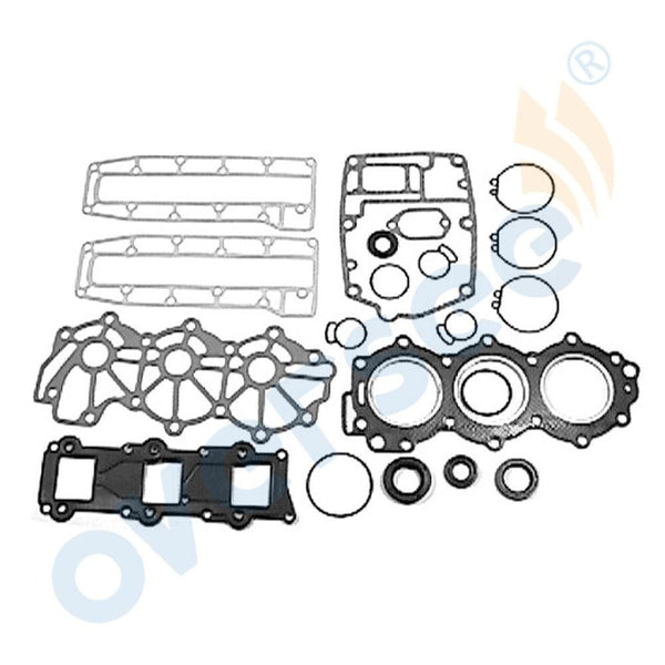 Oversee Marine 6J8-W0001-00; 6J8-W0001-03 Gasket Kit Replacement For Yamaha 3CYL 25HP 30HP Outboard Engine Top Real