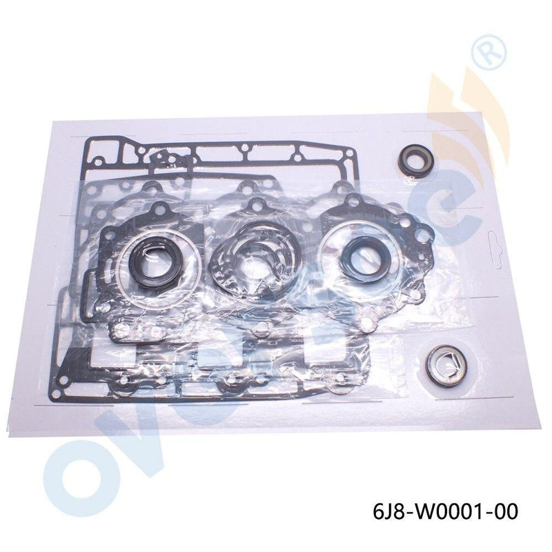 Oversee Marine 6J8-W0001-00; 6J8-W0001-03 Gasket Kit Replacement For Yamaha 3CYL 25HP 30HP Outboard Engine Top Real